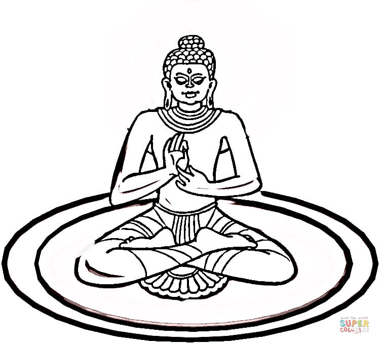Buddha coloring page | Free Printable Coloring Pages