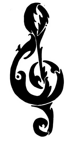 Treble Clef Tattoo Designs