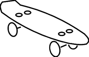 Skateboard Clip Art Black and White – Clipart Free Download