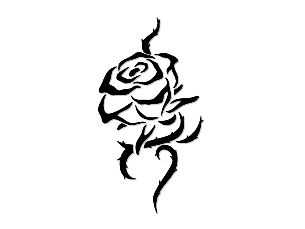 Rose tattoo clipart