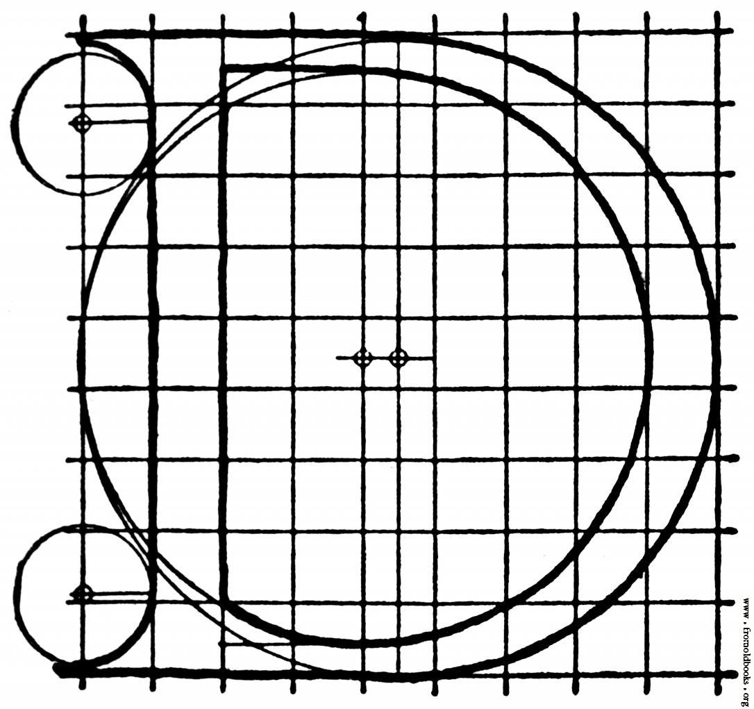 Letter D from “Alphabet after Serlio” [image 500x470 pixels]