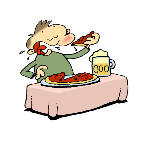 Free clip art – eating pizza 027 | Gnurf