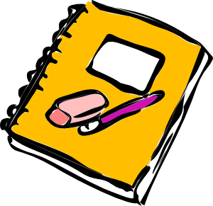 Pencil Eraser And Journal clip art - vector clip art online ...