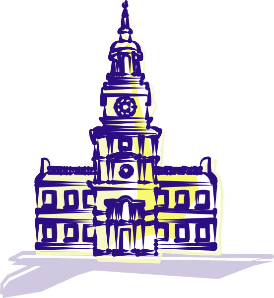 Independence Hall clip art - vector clip art online, royalty free ...