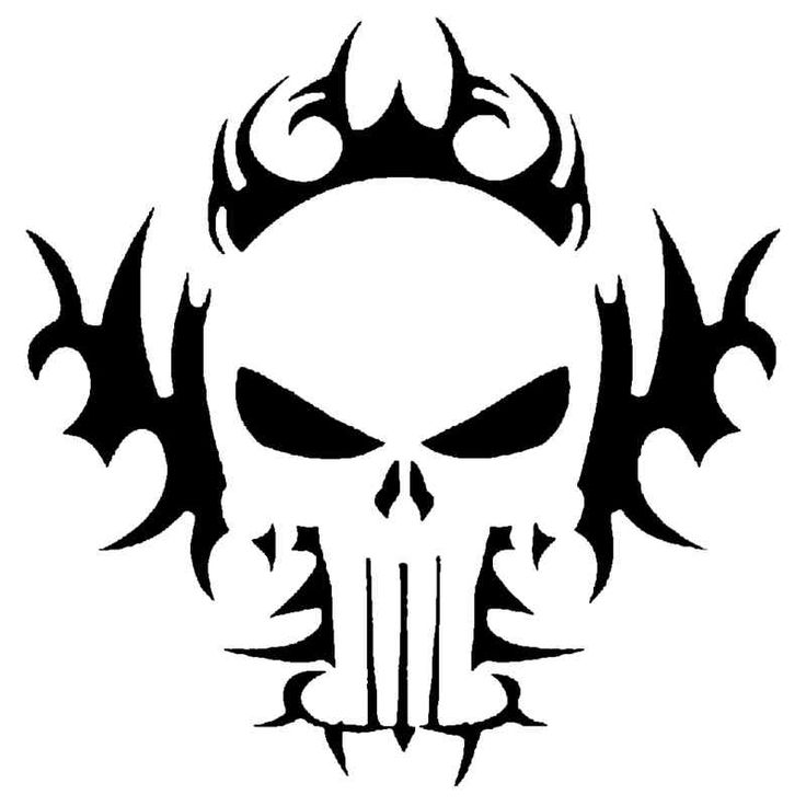 Skull Stencil - ClipArt Best