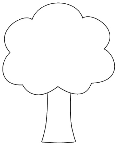 tree shape clipart to color, 12cm | Flickr - Photo Sharing!