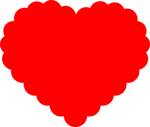 Red Lace Heart Clip Art - vector clip art online ...