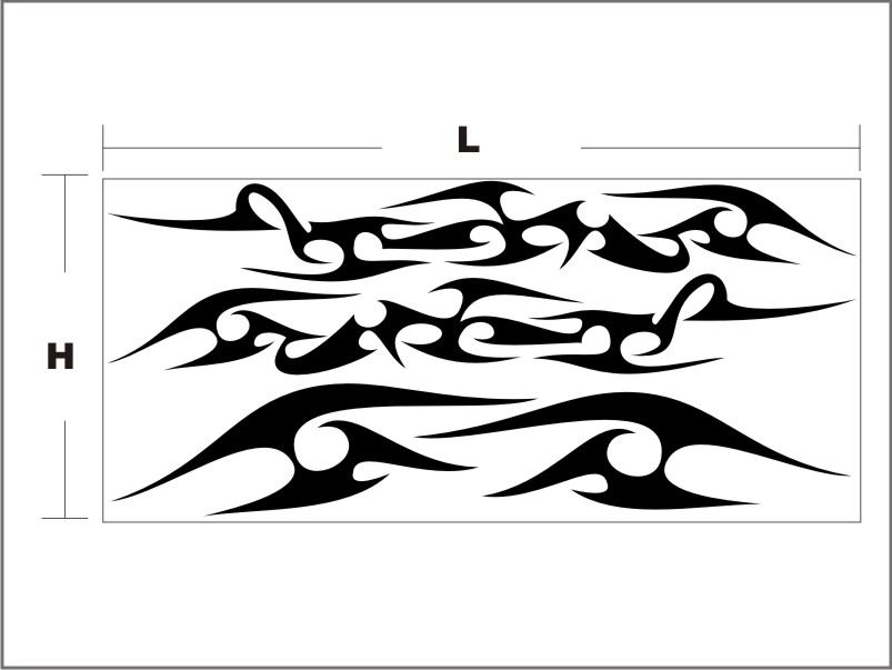 N3052 Tuning Decals Racing Tribal Tattoos Car DIY Vinyl Graphics ...