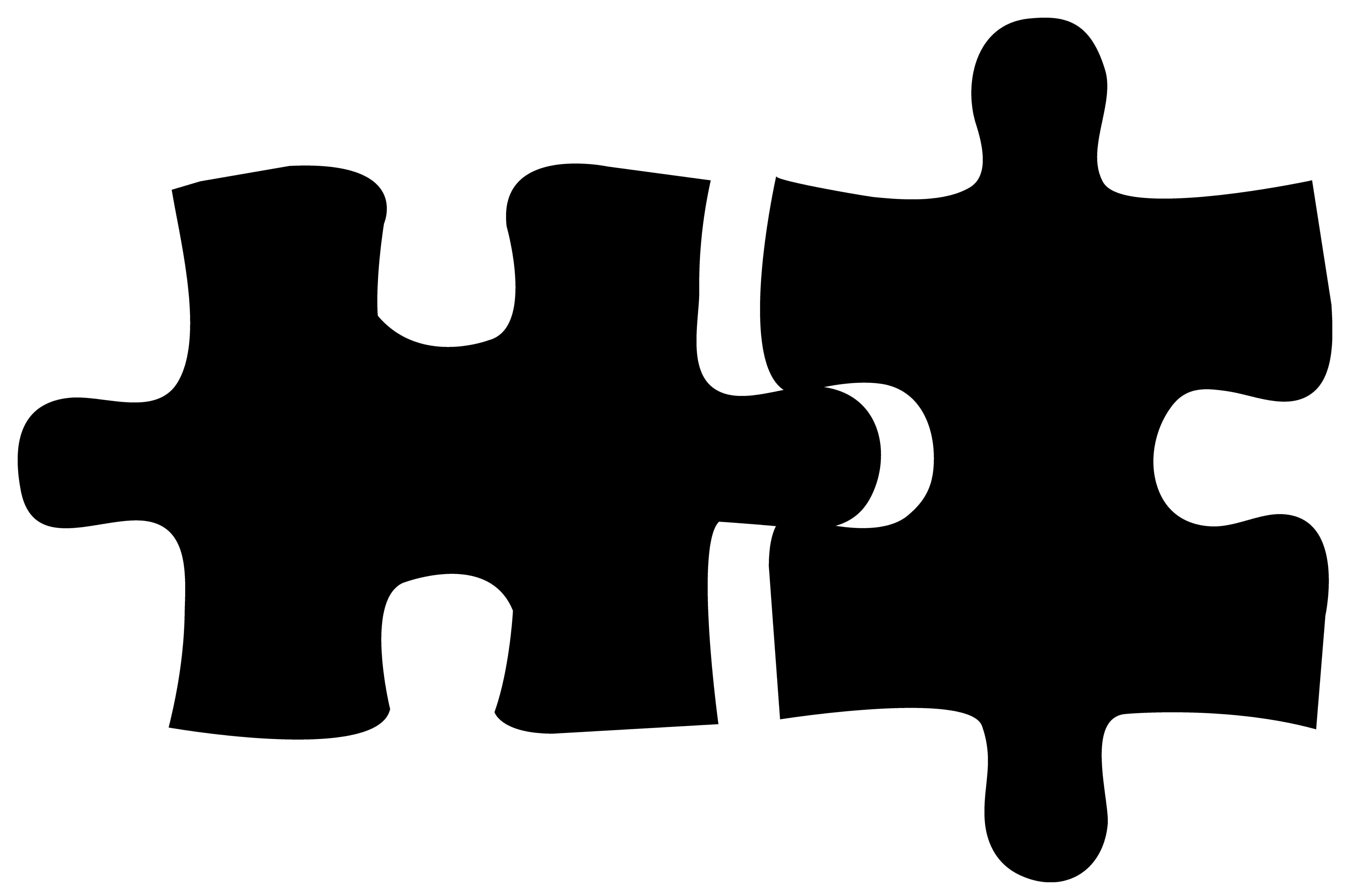 Puzzle Pieces Black - ClipArt Best
