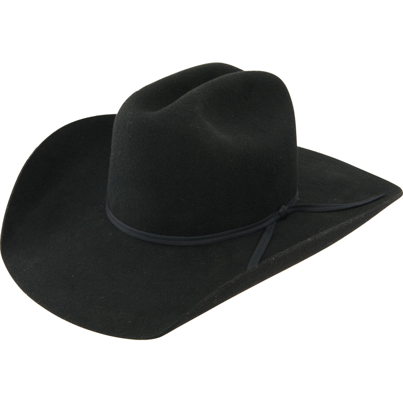 RESISTOL - Resistol Black Crossroads Jr. Felt Cowboy Hat - NRSworld.