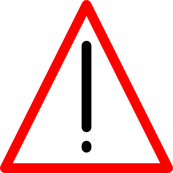 Warning Sign clip art Free Vector