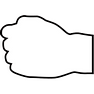 Fist Icon. Standard Hand Icons