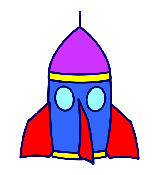 Free rocket ship clipart