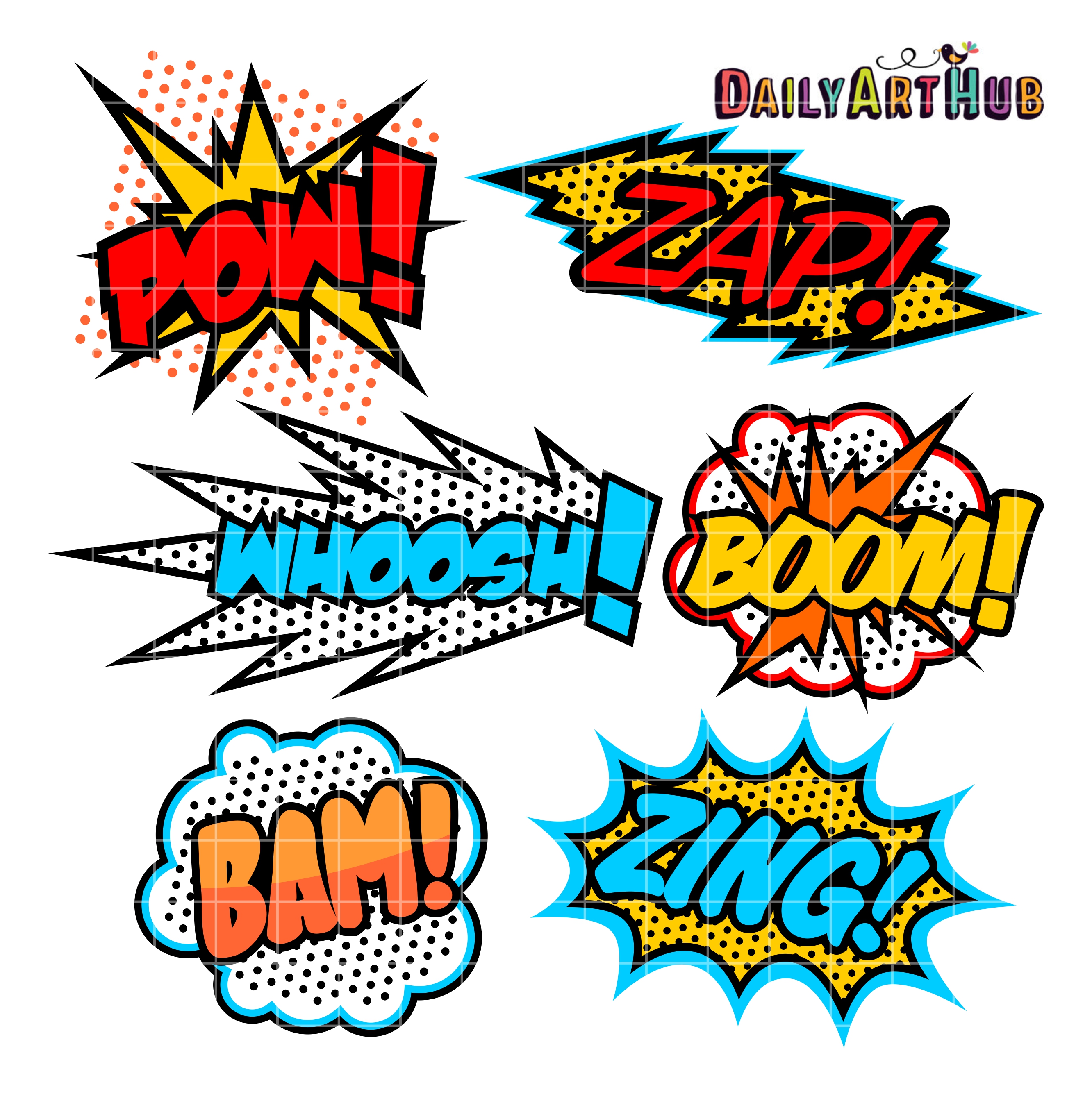 Superhero pow clipart