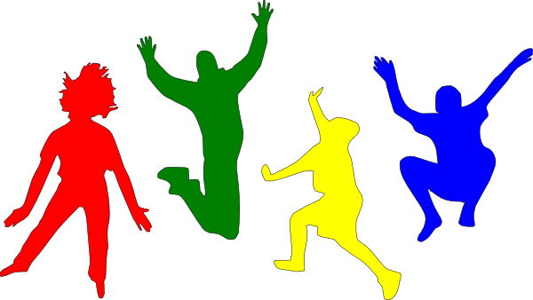 Children playing outside clipart