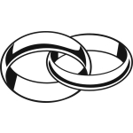 Interlocking Wedding Bands Clipart