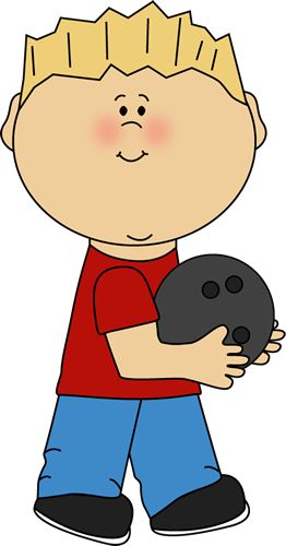 Kids bowling clipart