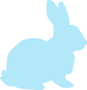 Blue rabbit clipart