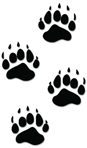 Amazon.com: Black Bear Paws Print Tracks Hunting Vinyl Decal ...