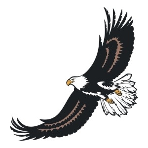 Eagle soaring clipart