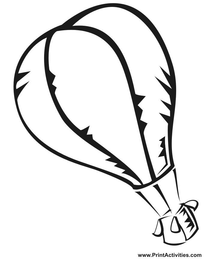 Balloon Outline - AZ Coloring Pages