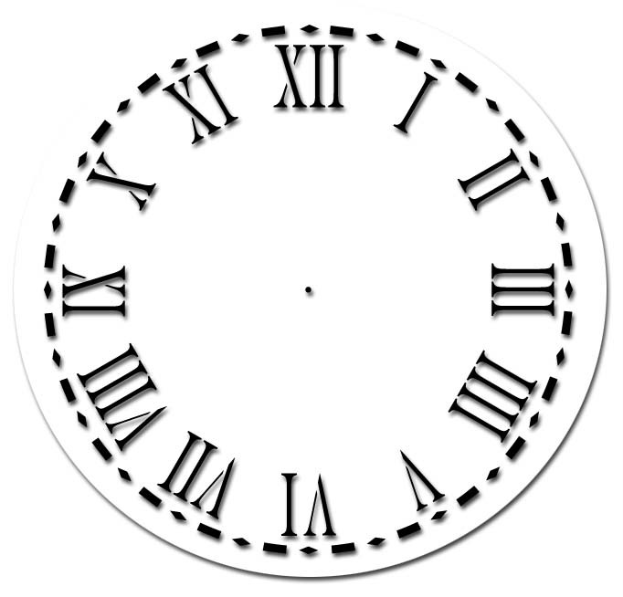 Best Photos of Roman Numeral Clock Face Template - Clock Face with ...