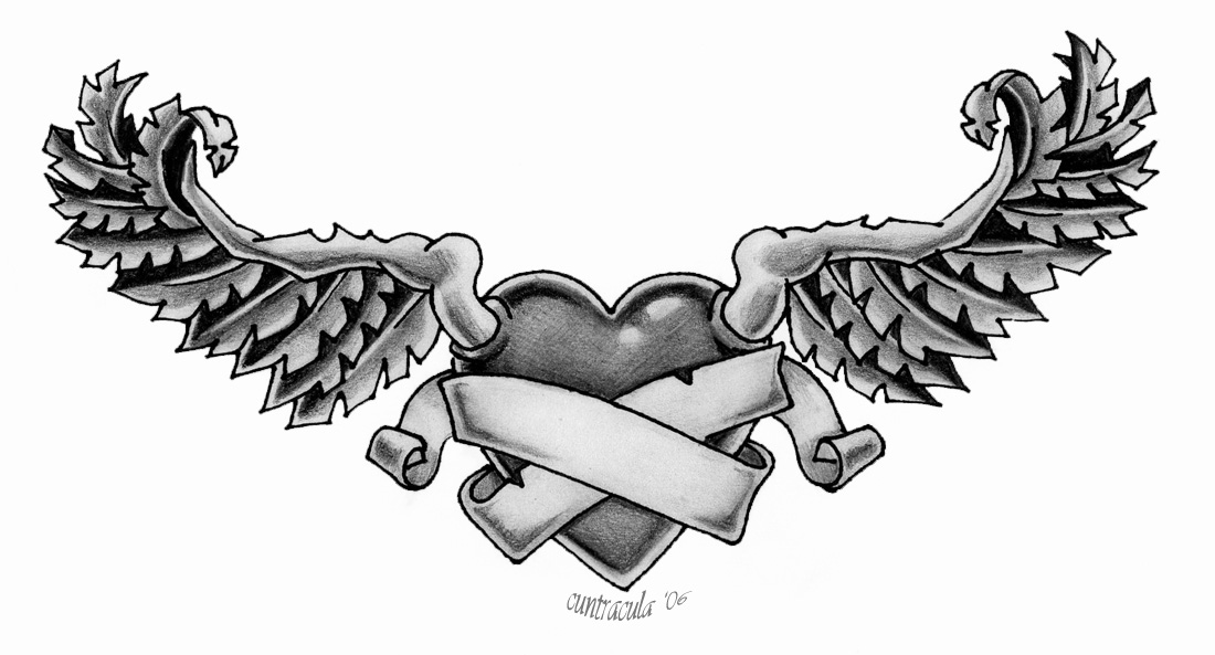 Winged Heart Tattoo Design: Real Photo, Pictures, Images and ...