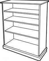 Free Bookcase Clipart