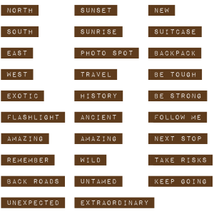 441 views Adventure Labels - Brown Digital Scrapbooking Free Download ...