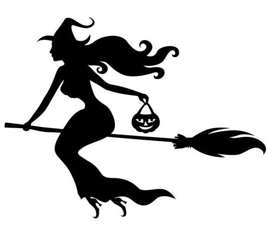 Witch fly silhouette vector set 01 - Vector People, Vector ...