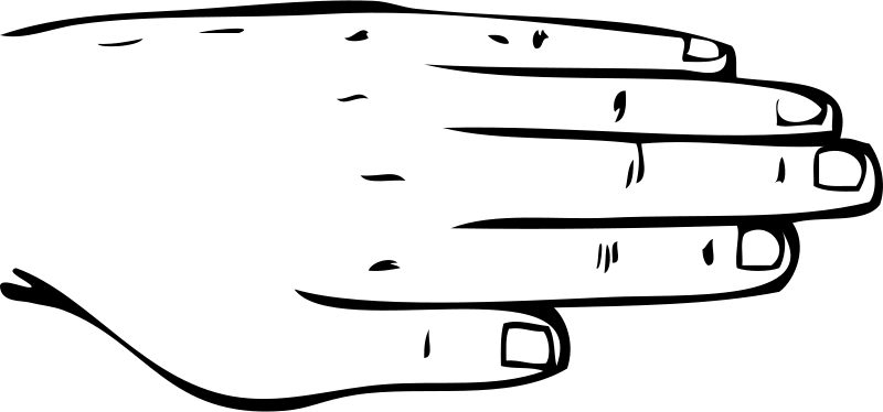 Parts of the body clipart black and white