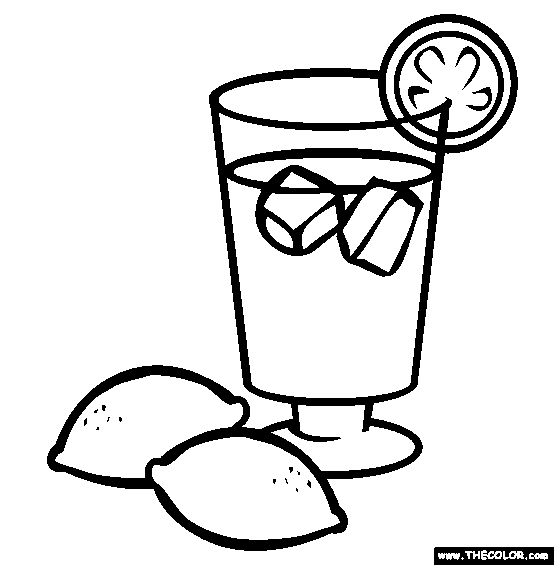 Lemonade clipart black and white