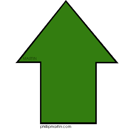 Green arrows clipart