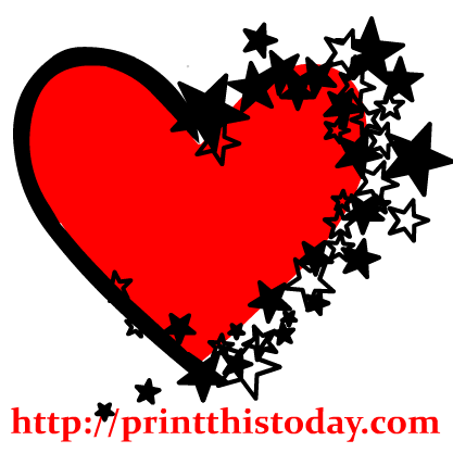 Hearts and stars clipart