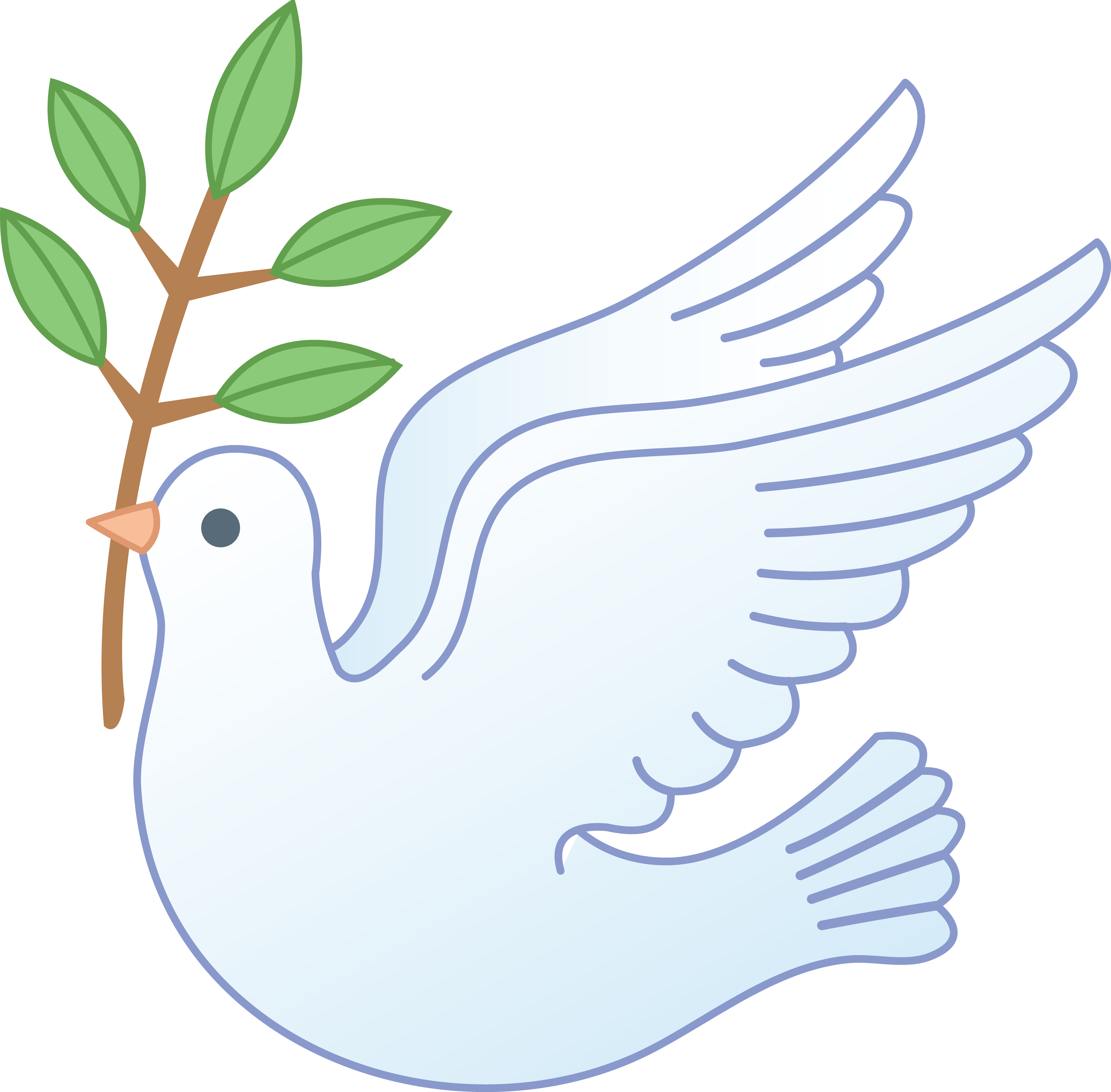 Dove with olive branch clipart images