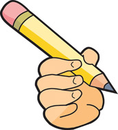 Kids Hand Writing Clip Art - Free Clipart Images