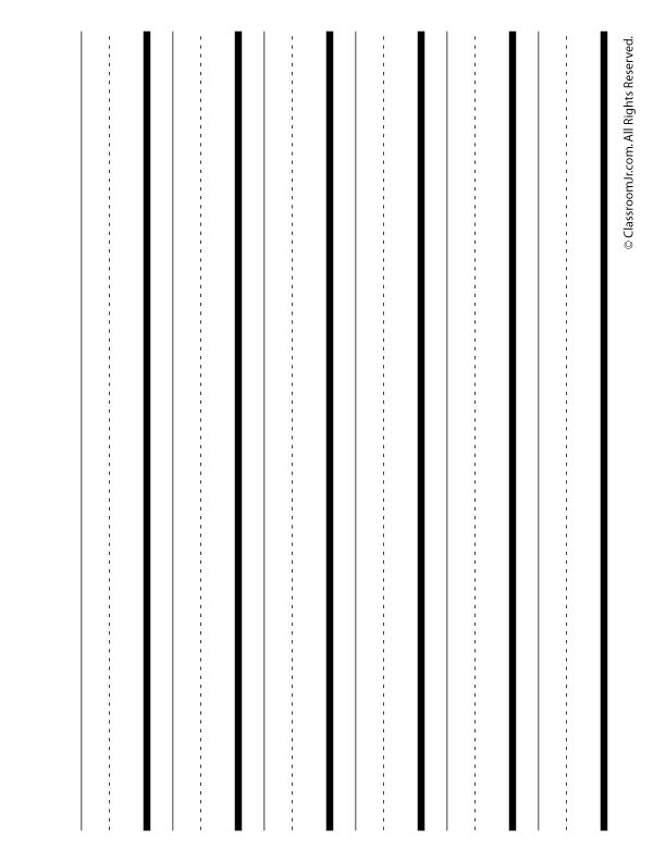Blank Handwriting Worksheets For Kindergarten - handwriting paper ...