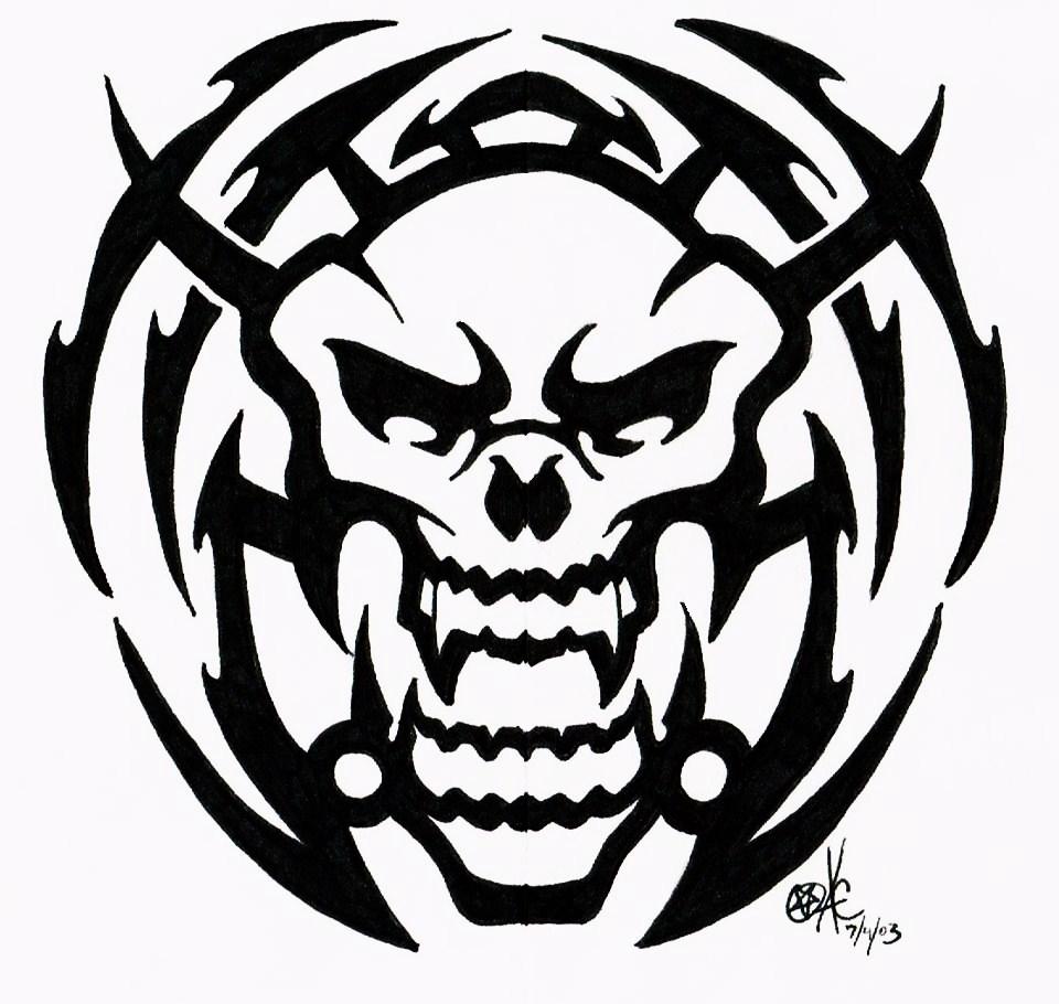 Circular Tribal Skull by OrificeTorture on DeviantArt