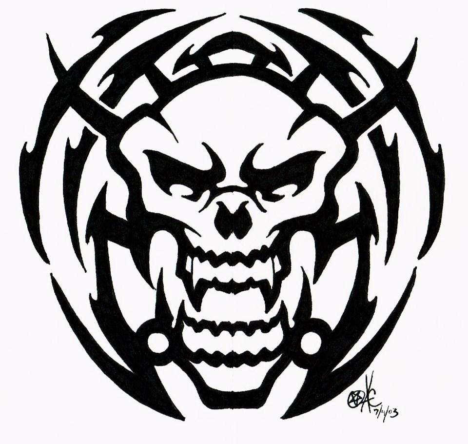 Tribal Art Skulls - ClipArt Best