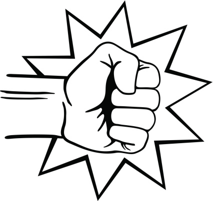 Fist punch clipart