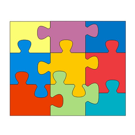Shape, Puzzle pieces and Puzzle piece template