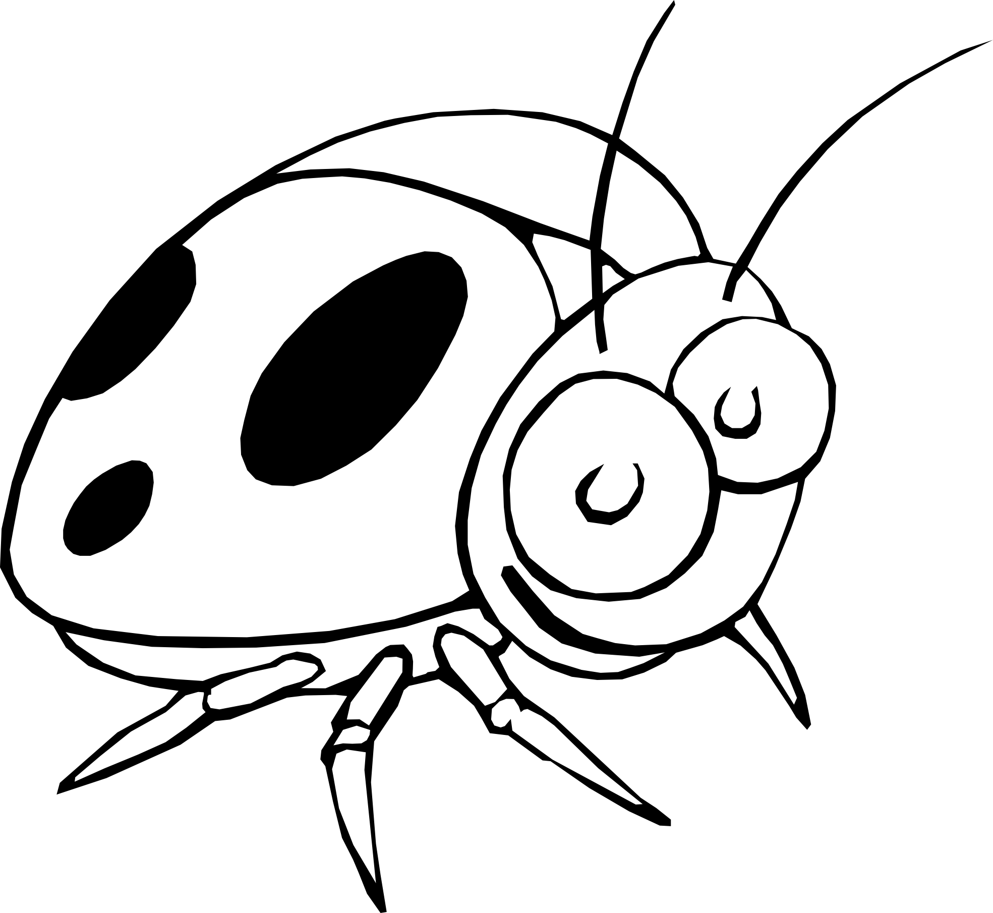 Ladybug Outline Clipart
