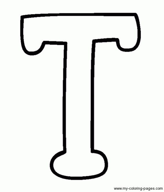 Clipart of a bubble letter t