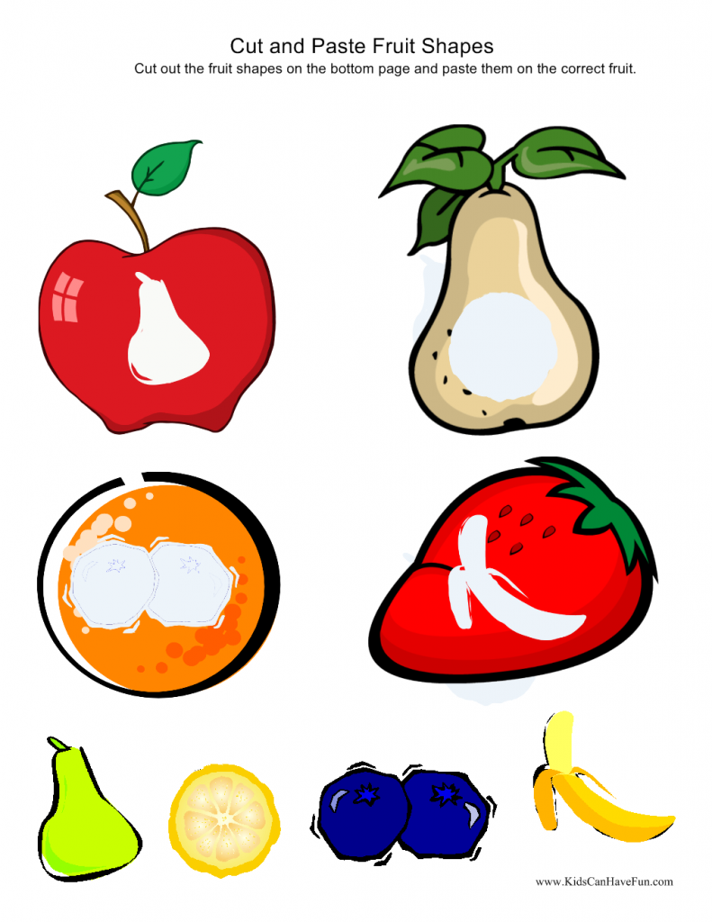 Cut and Paste Kindergarten, Preschool Worksheets