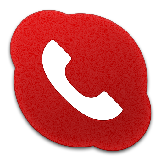 Skype Phone Red Icon - Skype Icons - SoftIcons.com