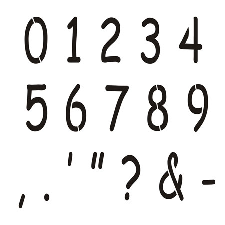 Number Set Outdoor Playground Stencil.