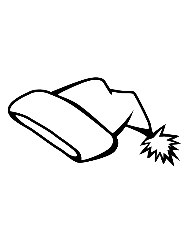 santa hat 0207 printable coloring in pages for kids - number 4108 ...