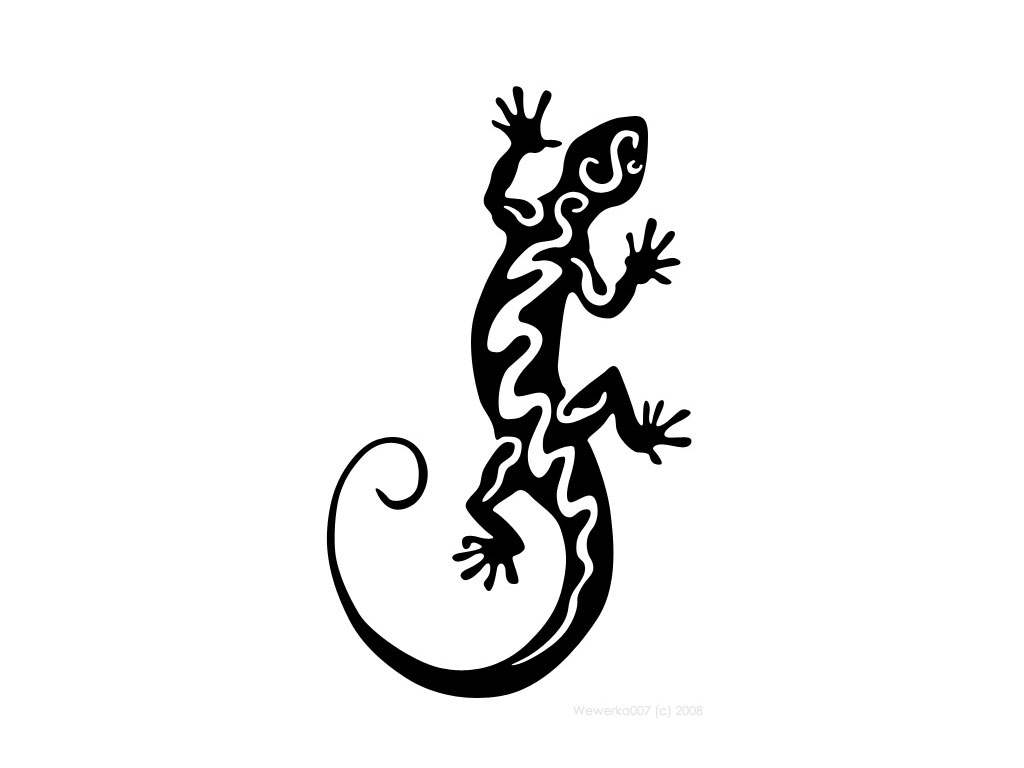 Tattoo Drawing Designs Tribal Lizard Walking Wallpaper ...