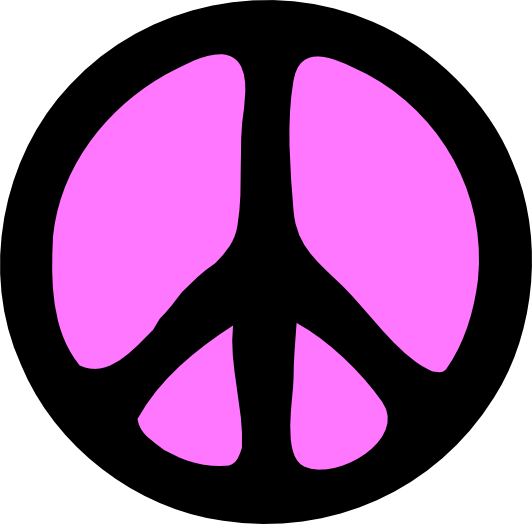 Fuchsia Pink Peace Symbol 6 Flower SVG Scalable Vector Graphics ...