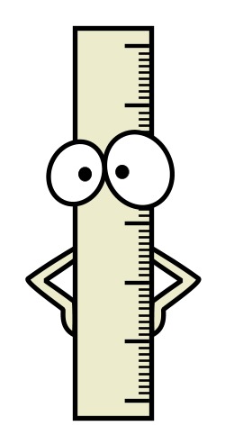 Drawing a cartoon ruler